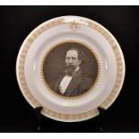 SPODE PLATE TO COMMEMORATE THE DICKENS CENTENARY,