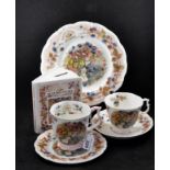 ROYAL DOULTON BRAMLEY HEDGE "AUTUMN" FOUR SEASONS COLLECTION OF CUP, SAUCER,