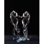 SWAROVSKI CRYSTAL SEAHORSES ON BLUE CORAL (885589),