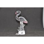 SWAROVSKI CRYSTAL FLAMINGO WITH PINK ACCENTS FROM THE FEATHERED BEAUTIES COLLECTION (289733),