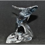 SWAROVSKI CRYSTAL ANNUAL EDITION 2012 PAIKEA HUMPBACK WHALE WITH WAVE PLAQUE ENGRAVED WITH