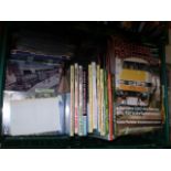 BOX OF RAILWAY MAGS/DVDS