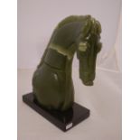 JADE HORSE HEAD BY AUSTIN SCULPTURES.