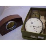 FRENCH DRUM CLOCK AND INCOMPLETE DRUM CLOCK PLUS EDWARDIAN CASE AND BITS