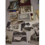 COLLECTION OF 100-150 VARIOUS AGED POSTCARDS AND PHOTOS
