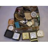 BOX OF MISC CLOCKS AND PARTS