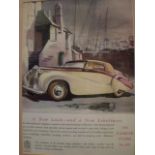 3 PRINTS INCLUDING DAIMLER MOTOR COMPANY ADVERTISING POSTER 45 X 55CM ALL FRAMED