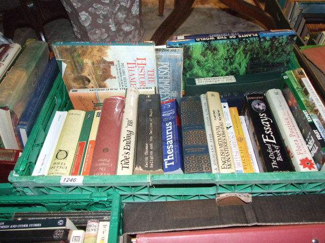 BOX OF BOOKS FROM HOUSE CLEARANCE ( PLASTIC CRATE NOT INCLUDED)