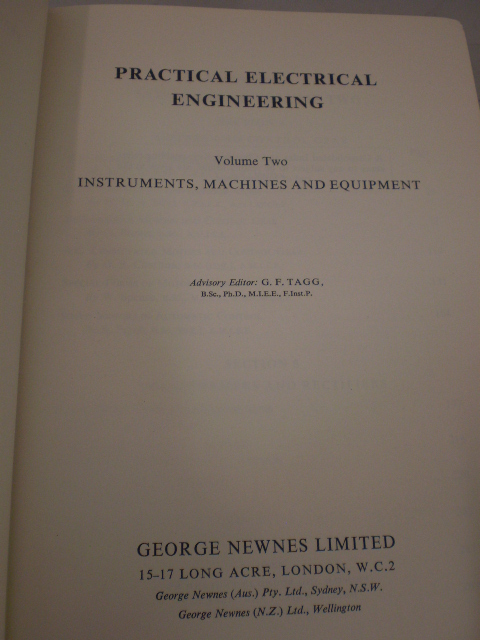 4 VOLUMES OF PRACTICAL ELECTRICAL ENGINNERING PUBLISHED BY GEORGE NEWNES