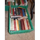 BOX OF BOOKS FROM HOUSE CLEARANCE ( PLASTIC CRATE NOT INCLUDED)