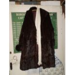 LADIES FUR COAT AND SCARF