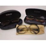 3 PAIRS OF GLASSES TO INCLUDE TOUS TEDDY BEAR GLASSES AND CRISTIAN DIOR FRAMES
