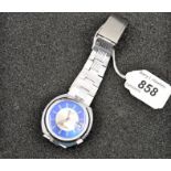 REPLAY- SILVER/BLUE FACE STAINLESS STEEL CASE METAL BRACELET