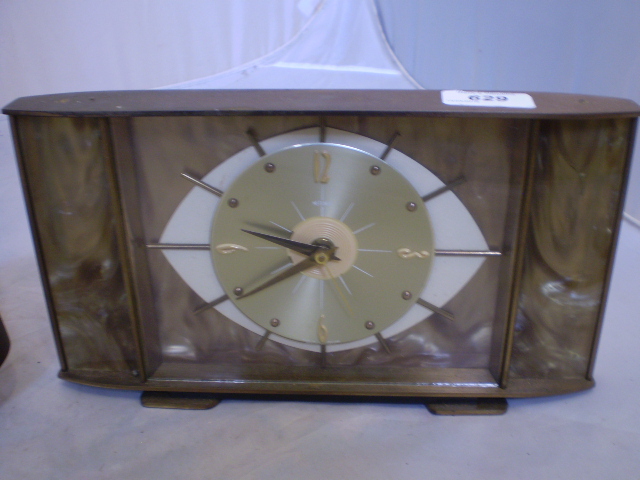 PAIR OF METAMEC DECO MANTLE CLOCKS - Image 2 of 2