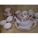 25 PIECES OF COLCLOUGH FLORAL PATTERN PART TEA SET