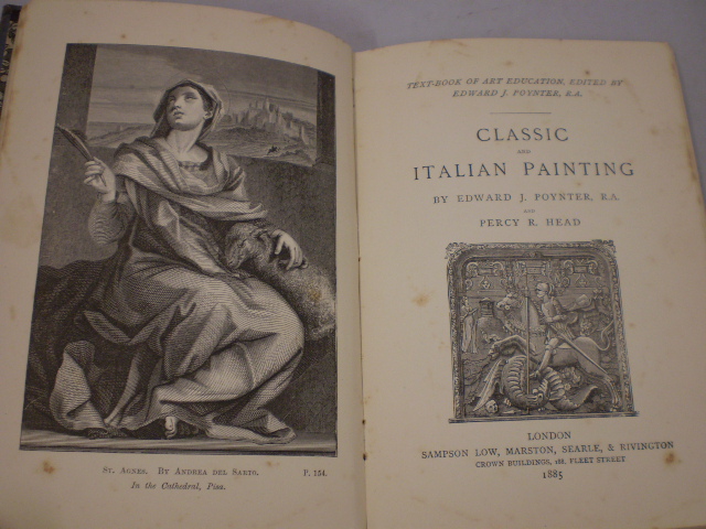 BOOK CLASSIC AND ITALIAN PAINTING BY POYNTER AND HEAD 1885