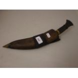 A GURKA KUKRI KNIFE IN SHEATH 25CM BLADE