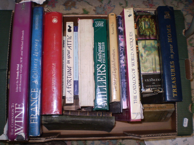BOX OF BOOKS MOSTLY ON FURNITURE AND ANTIQUES