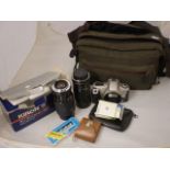 CANON DIGITAL CAMERA AND 2 LENSES IN CARRY CASE