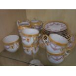 DECORATIVE 19 PIECE TEA SET JUG A/F