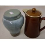 DENBY JUG PLUS ONE OTHER PIECE MARKED BERLIN 18CM