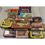 13 CORGI BUSES AND OTHER MODELS BOXED