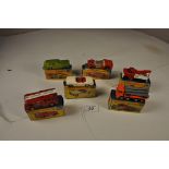 6 VINTAGE MATCHBOX VEHICLES ALL IN ORIGINAL BOXES TO INCLUDE NUMBERS 10, 71, 27,