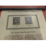 THE WORLDS MOST FAMOUS STAMPS IN 2 FOLDERS