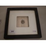 FRAMED ORIENTAL HAND DECORATED STONE