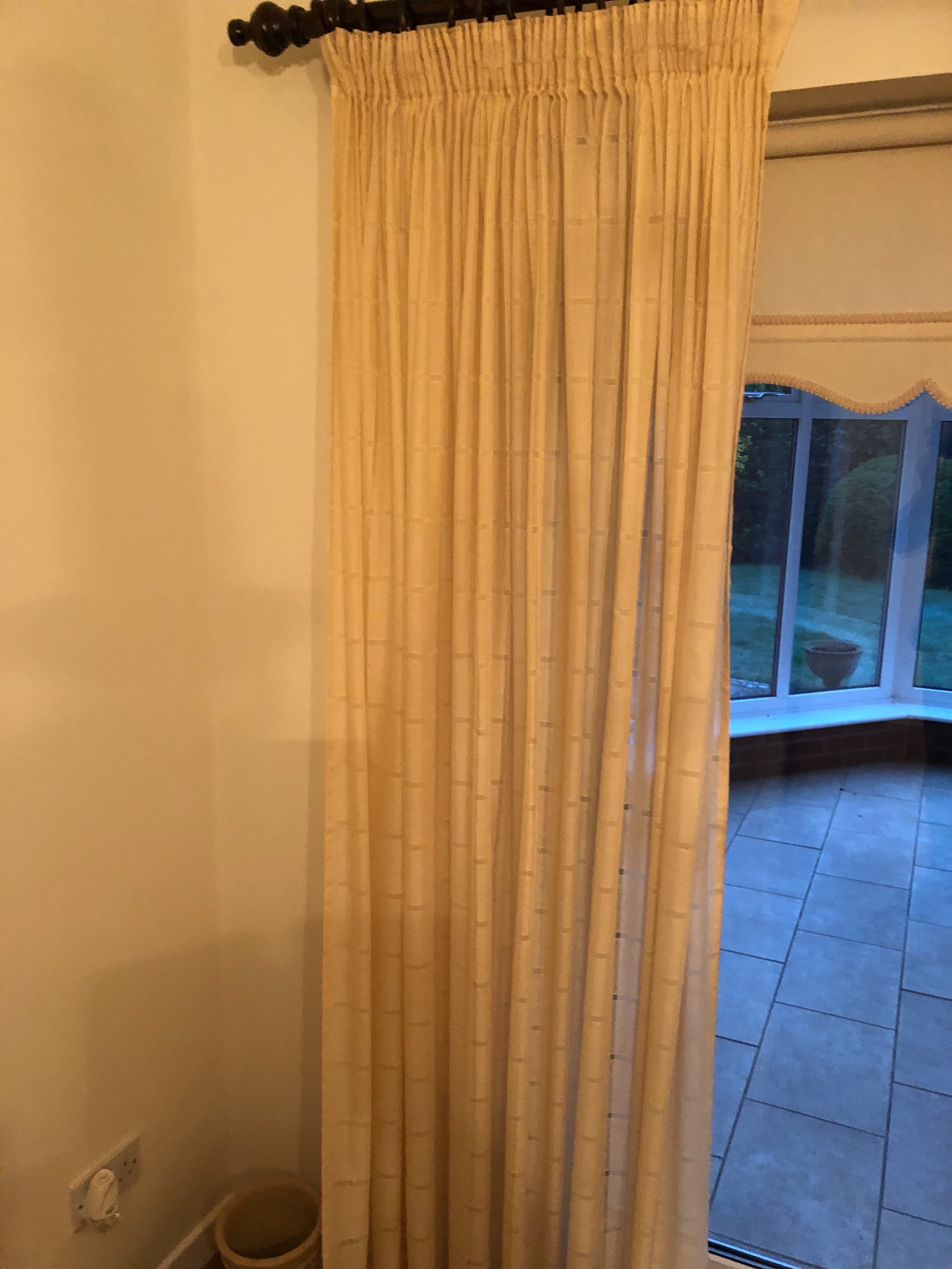 PAIR OF CURTAINS 208cm drop 214 window width