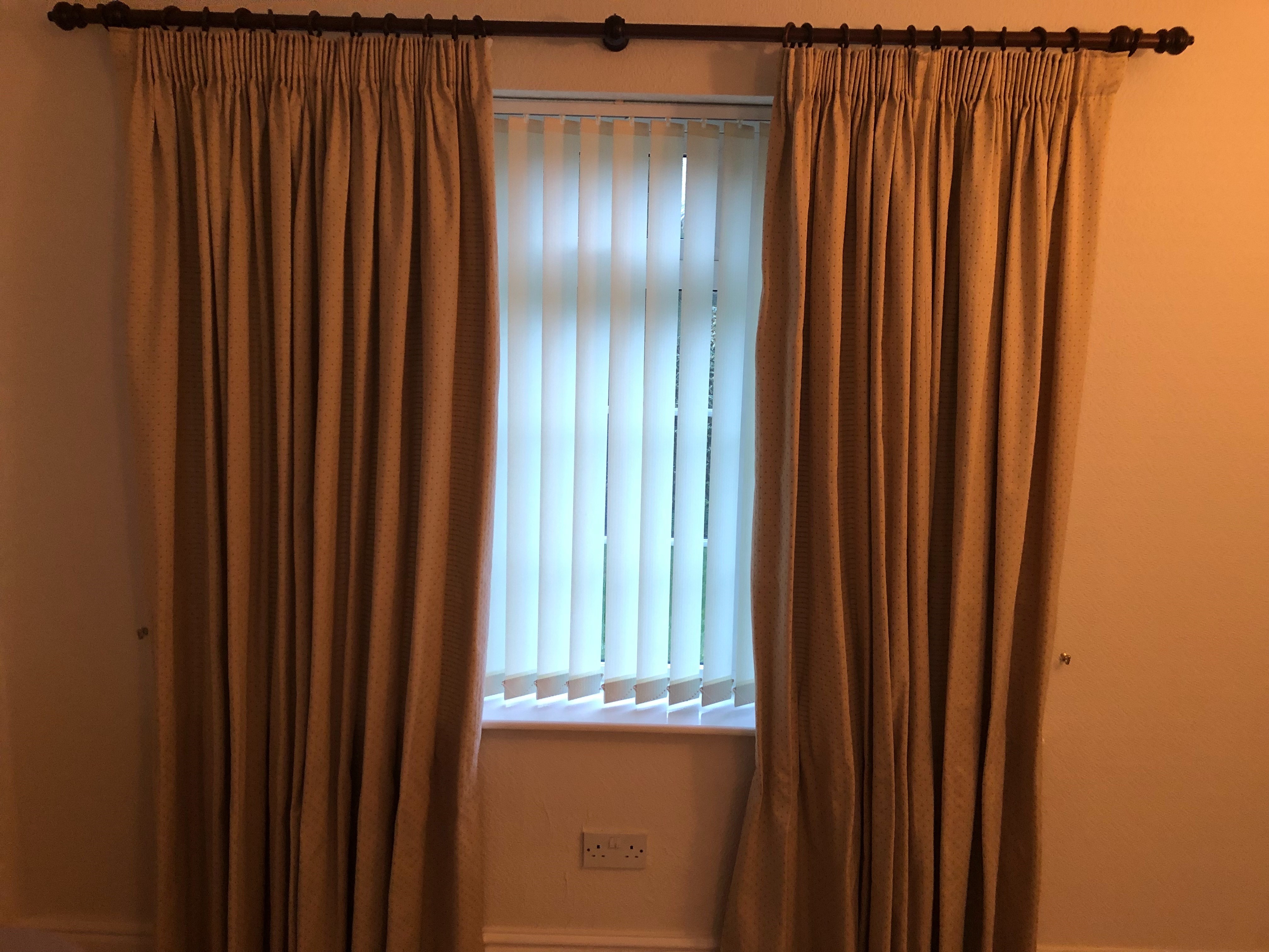 PAIR OF CURTAINS 208cm drop 176 window width