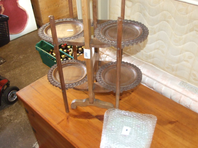 ORIENTAL STYLE CAKE STAND WITH PLATES