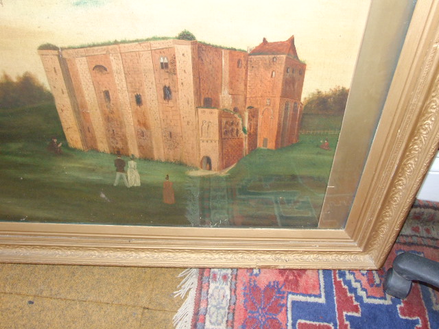 CASTLE RISING KINGS LYNN OIL ON CANVAS. - Image 4 of 11