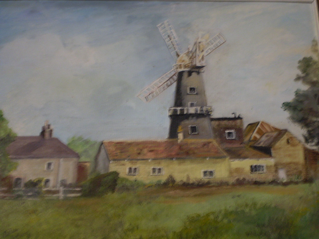 4 SIGNED ALICE ASKEW LOCAL INTEREST OILS AND WATERCOLOURS, DOWNHAM CLOCK, DENVER CHURCH, - Image 2 of 4