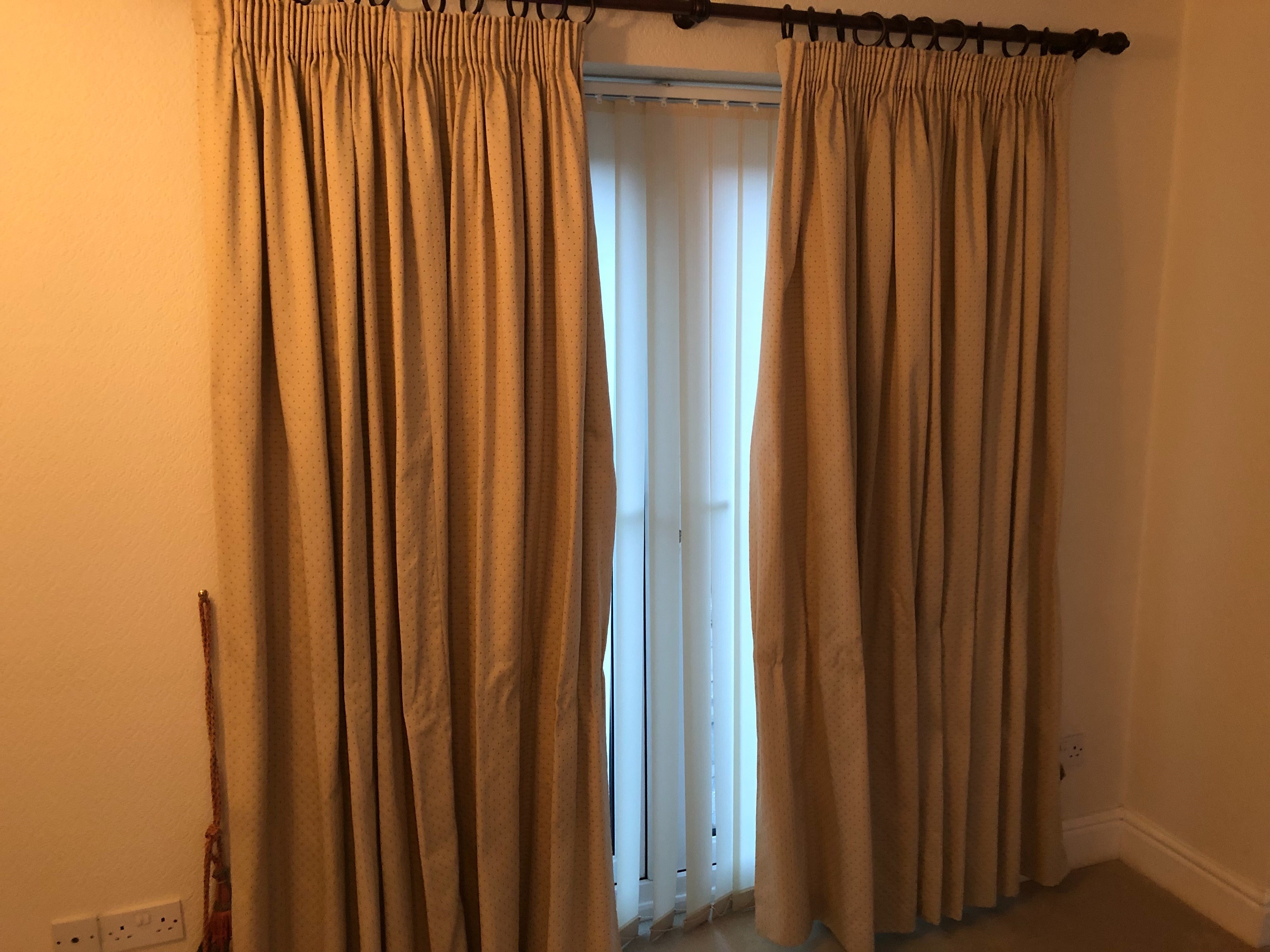 PAIR OF CURTAINS 210cm drop 180 window width