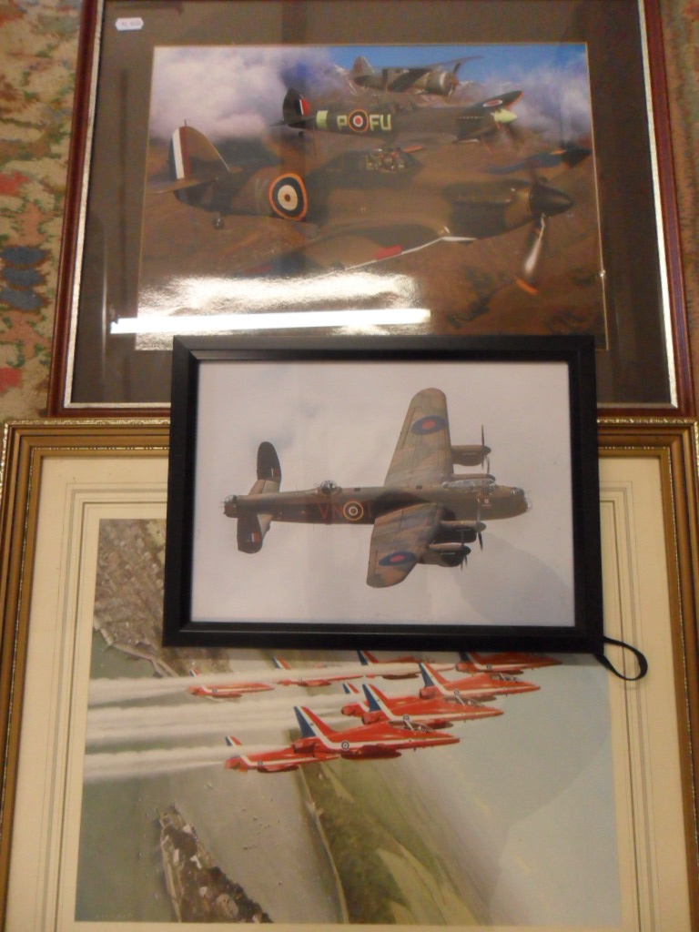 3 PLANE PRINTS TO INCLUDE THE RED ARROWS (LARGEST IS 55 X 47)CM - Image 2 of 4