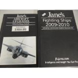 BOOKS TWO JANES ANNUALS AIRCRAFT UPGRADES 1998-99 AND FIGHTING SHIPS 2009-10