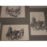 3 PRINTS OVERWORKED WITH PENCIL OF CHURCH AND DISS MARKET AFTER EVERITT?