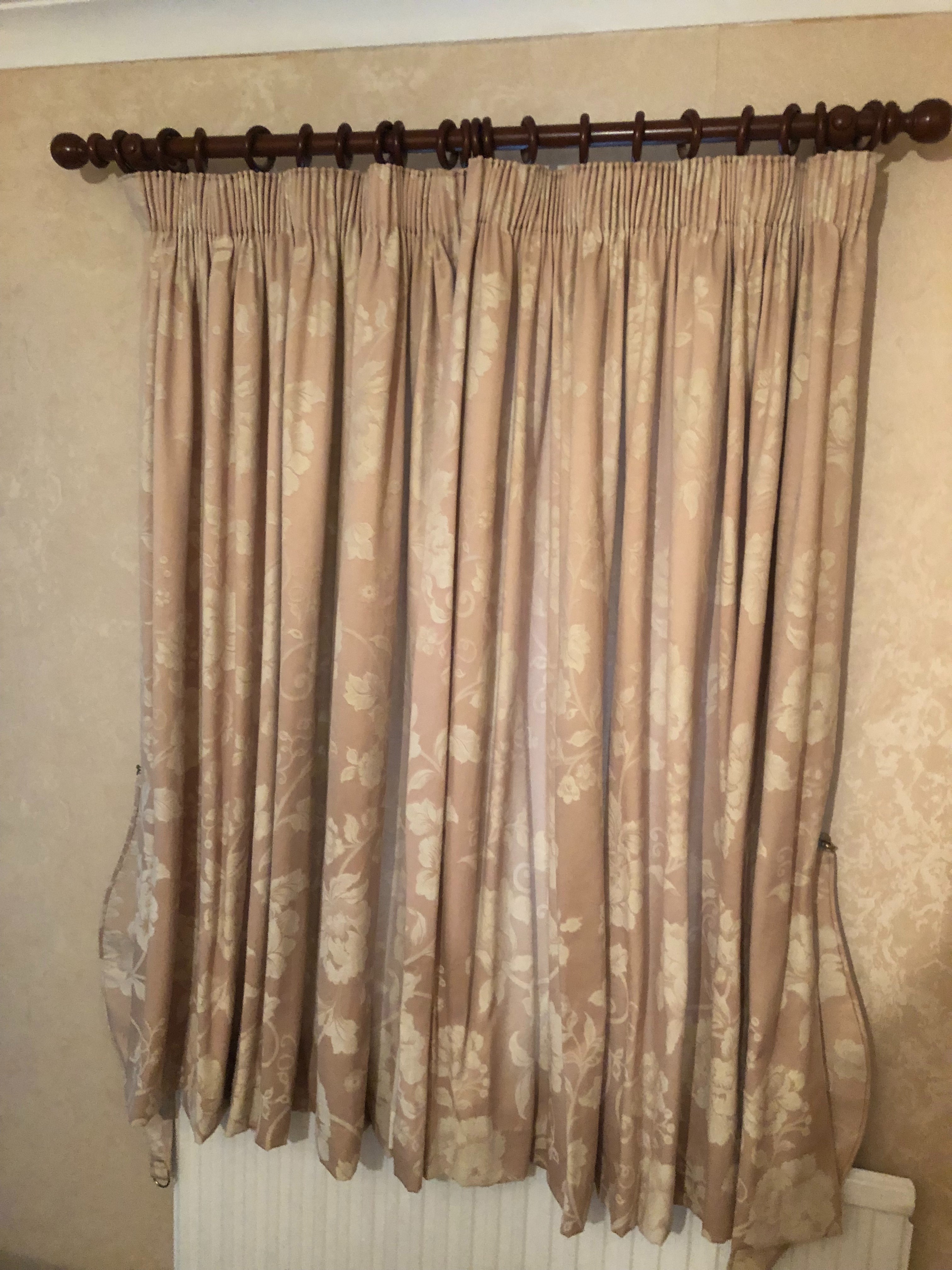 PAIR OF CURTAINS 134cm drop 60 window width