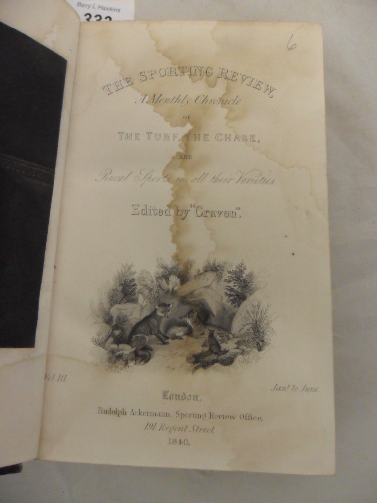 BOOK THE SPORTING REVIEW 1840