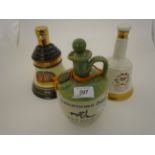 TULLAMORE DEW DECANTER AND 2 BELLS DECANTERS