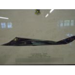 37TH TACTICAL FIGHTER WING PRINT OF F-117A NIGHTHAWK CONTAINING A LARGE NUMBER OF ASSOCIATED