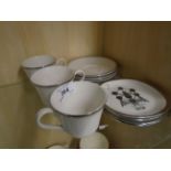 7 PIECES OF ROYAL DOULTON PART TEA SET PLUS 4 1958 ATOMIUM PLATES