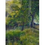 MAJELLA KEATING SIGNED WATERCOLOUR OF FORREST 1995 (80 X 54)CM