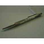 INSCRIBED SILVER PROPELLING PENCIL WALKER AND HALL 1958 19g