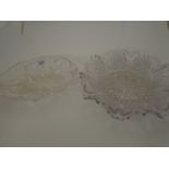 2 CUT GLASS DISHES