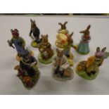 10 BOXED BUNNYKINS ROYAL DOULTON FIGURES.