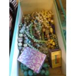 BOX OF COSTUME JEWELLERY