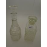 2 GLASS DECANTERS