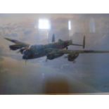 SIGNED PHILIP E WEST LTD ED (2/250) PRINT 'ALMOST HOME' ALSO SIGNED BY PILOT WHO FLEW THE AIRCRAFT